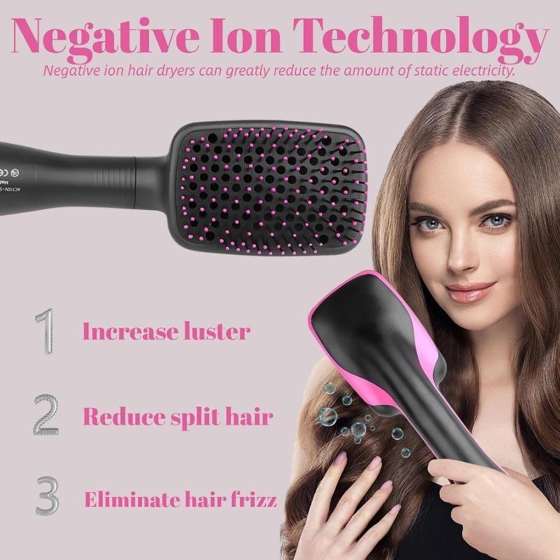 Comfortable comb design multifunctional hair dryer, quick drying hair styling tool, hair comb hot air brush, fashion gift, summer gift, back to school gift, New Year gift, Christmas gift 2