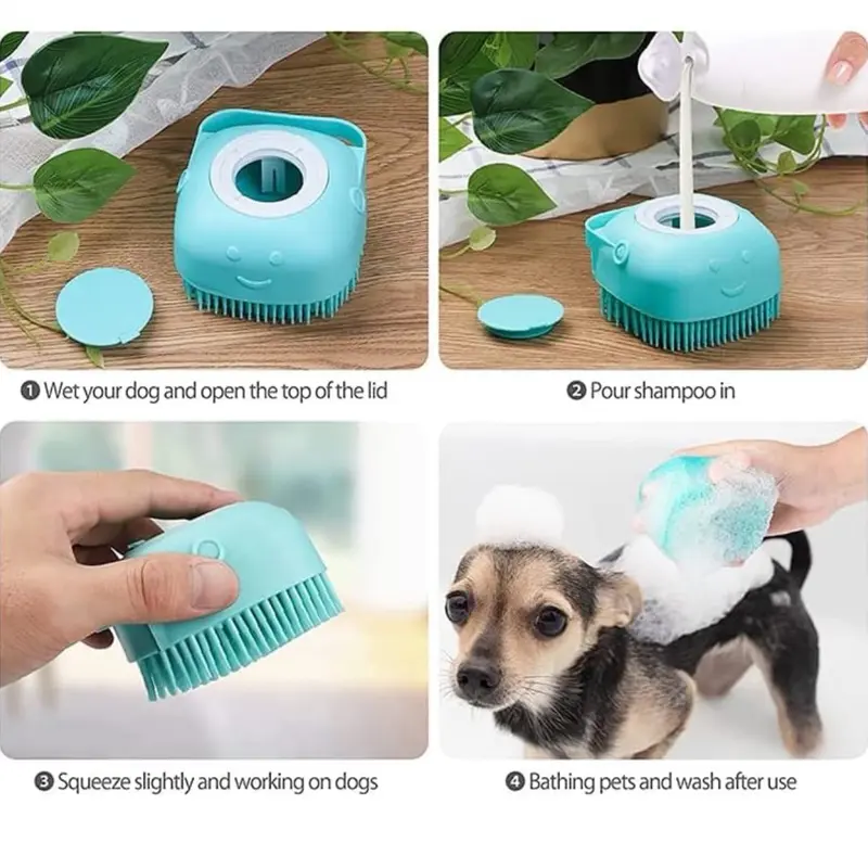 Pet Bath Brush for Dogs and Cats - Gentle and Effective dog bathrobe dogshampoo 1