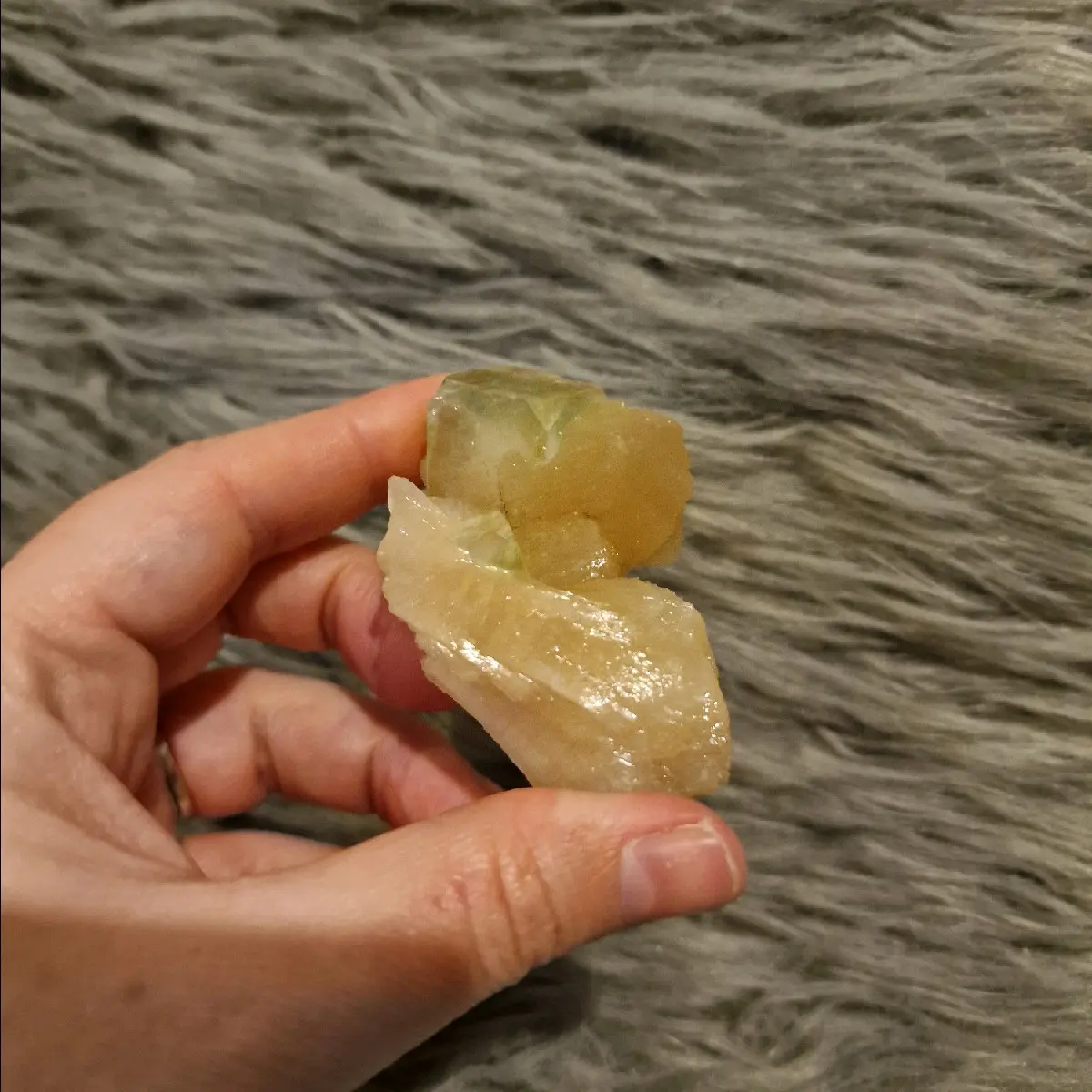 stilbite cluster with green apophyllite