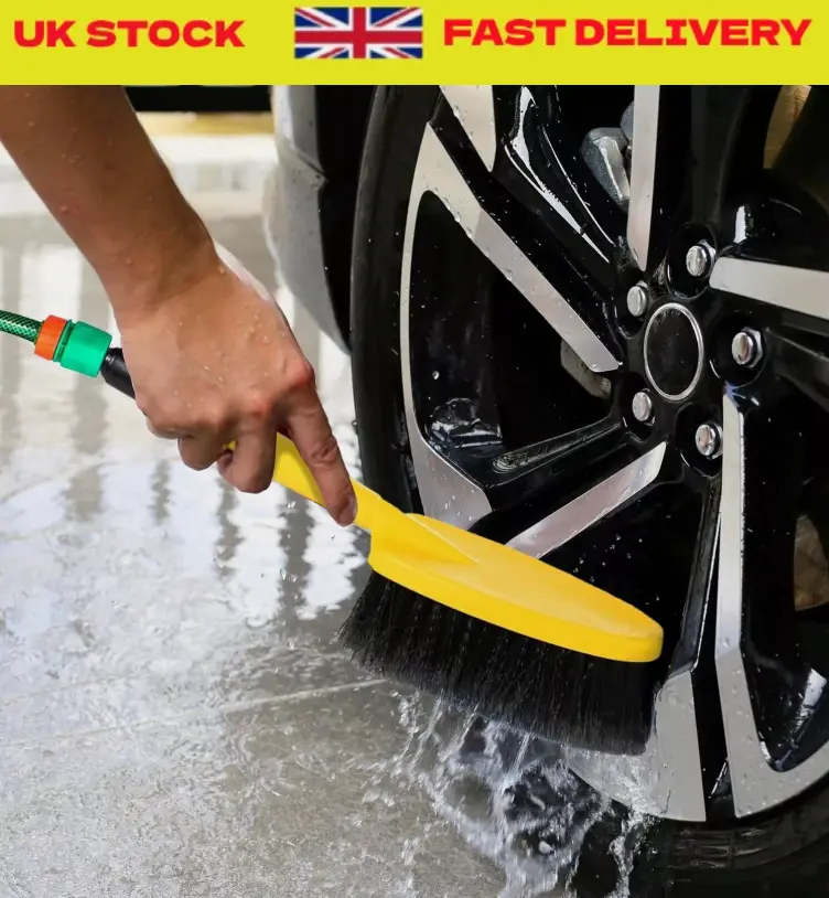 NEW SPRAY & WASH CLEANING BRUSH SOFT BRISTLES CAR VAN CLEAN TOOL JET ATTACHMENT