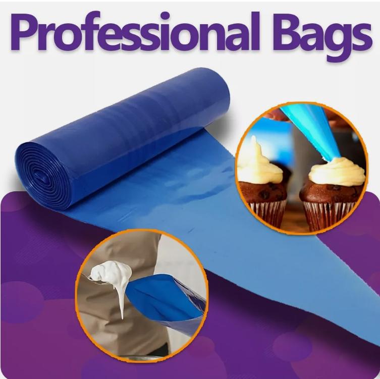 Product Introduction of Blue Disposable Icing Piping Bags 21" Large Heavy Duty Mash Savoy Cake Non Stick pipingbag - Home & Kitchen Supplies - Bakeware Bakeware 3