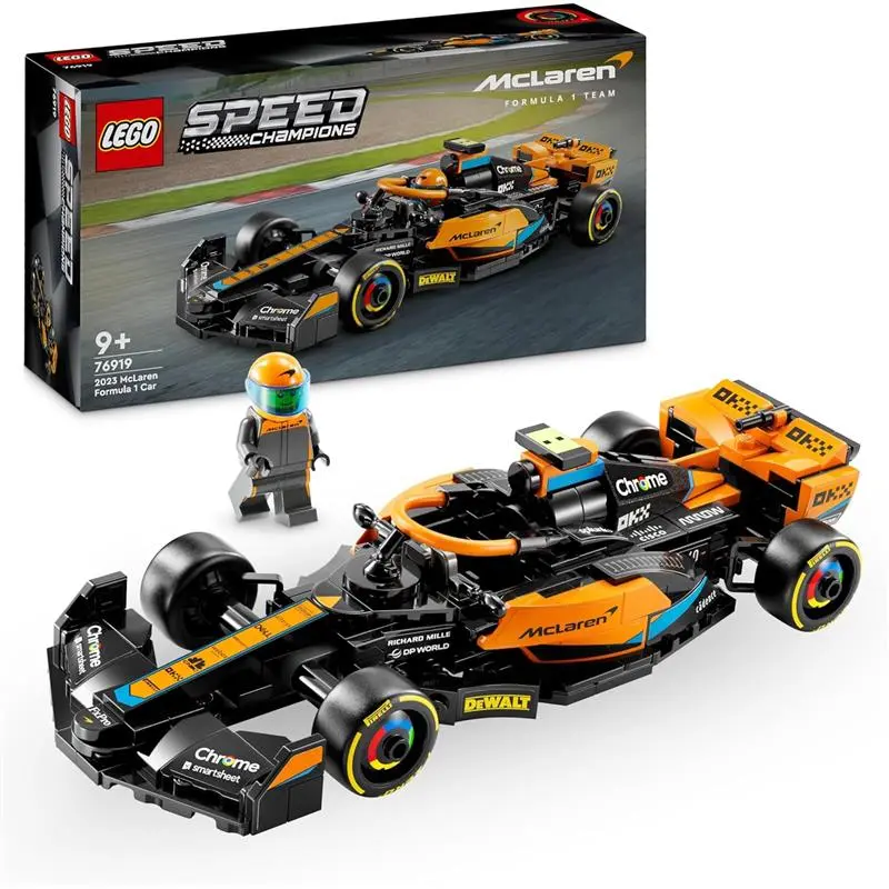 Speed Champions 2023 McLaren Formula 1 Race Car Toy for 9 Plus Year Old Kids, Boys & Girls who Love Independent Play, Buildable Vehicle Model Set, Kids' Bedroom Decoration, Birthday Gift 76919