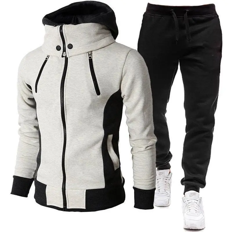 【2024】Autumn Men's Tracksuit Hoodie Sets Men Set Sportswear Hoodies+Sweatpant 2 Pieces Winter Warm Clothing Sweatshirts Pants Suits