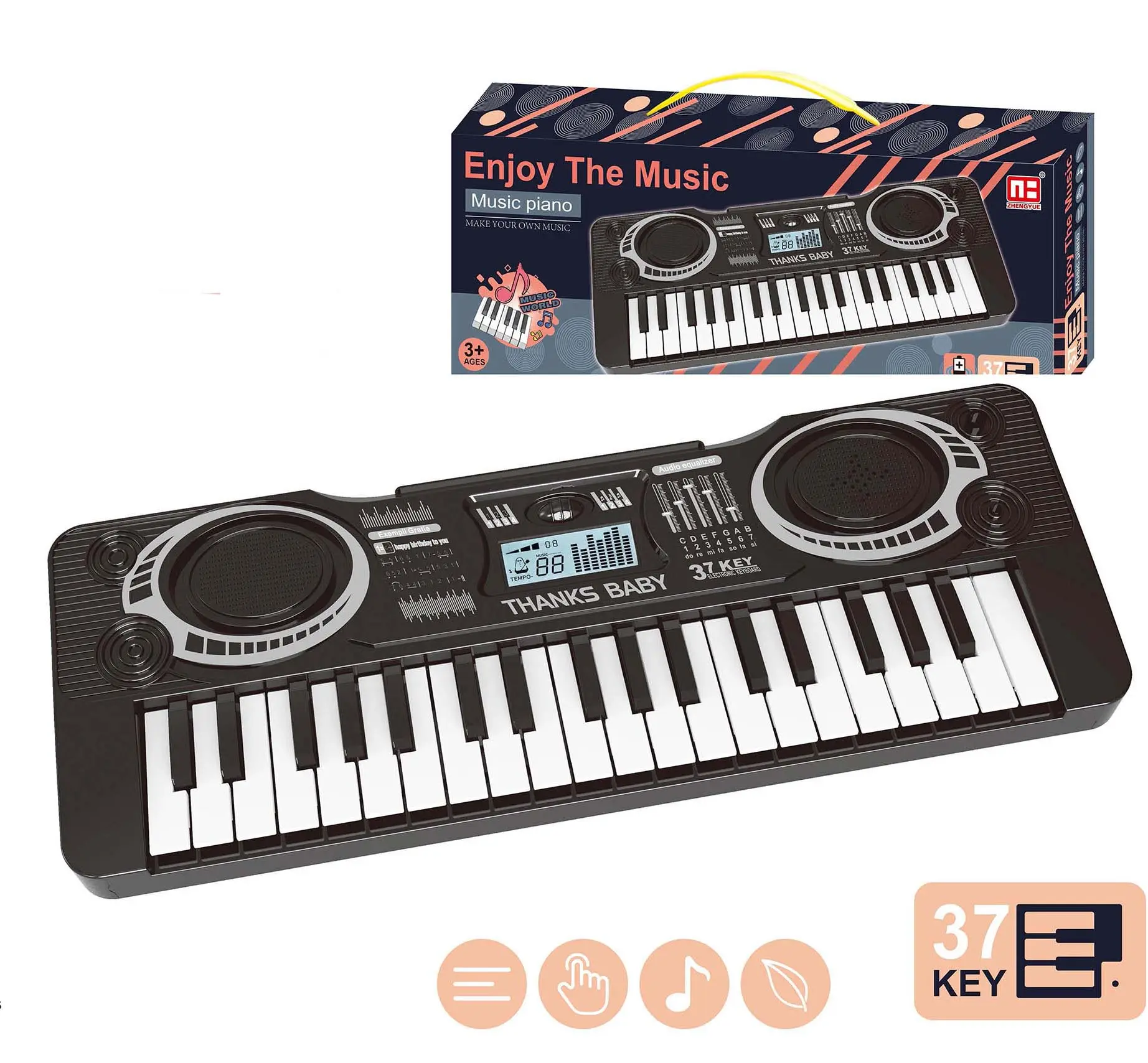 Kids Piano Keyboard 37 Keys Musical Toys Educational Toy Gift Set Birthday Christmas