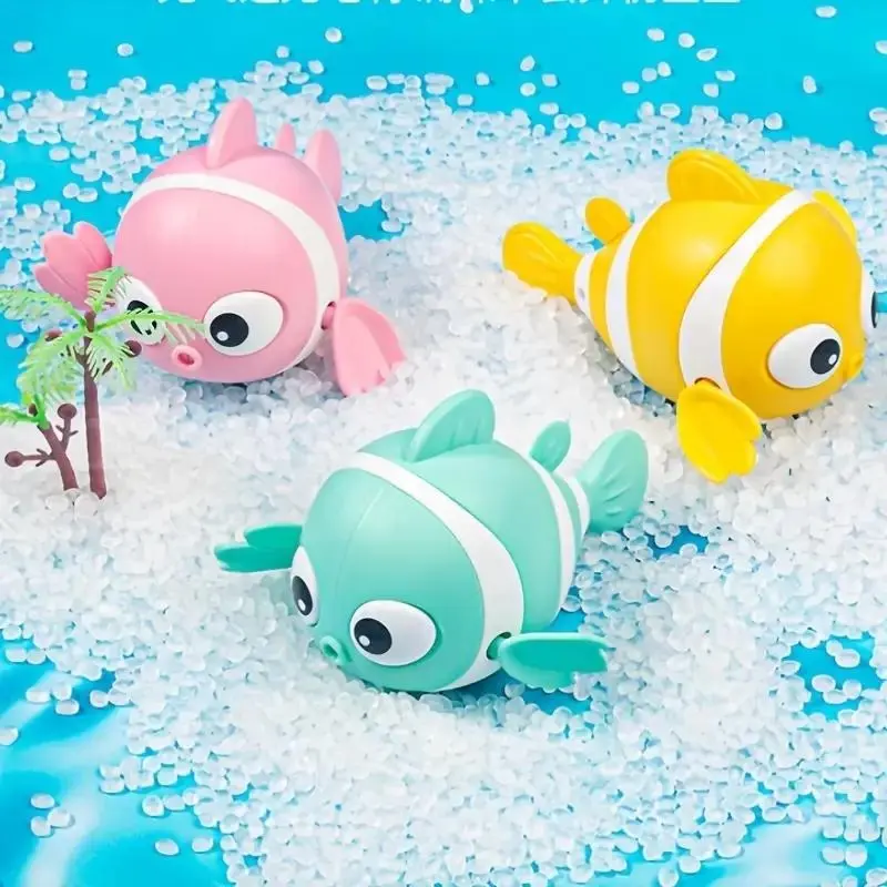 [Buy One Get Two Free] Clownfish Summer Children's Bath Toys - Set of 3 Floating Fish Water Toys with Wind-up Mechanism