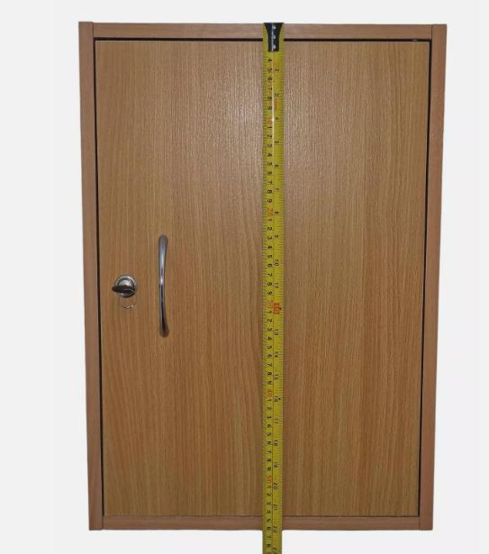 Wooden Lockable Brown Beech Wall Cabinet Supplied With 2 Keys Heavy Duty 2
