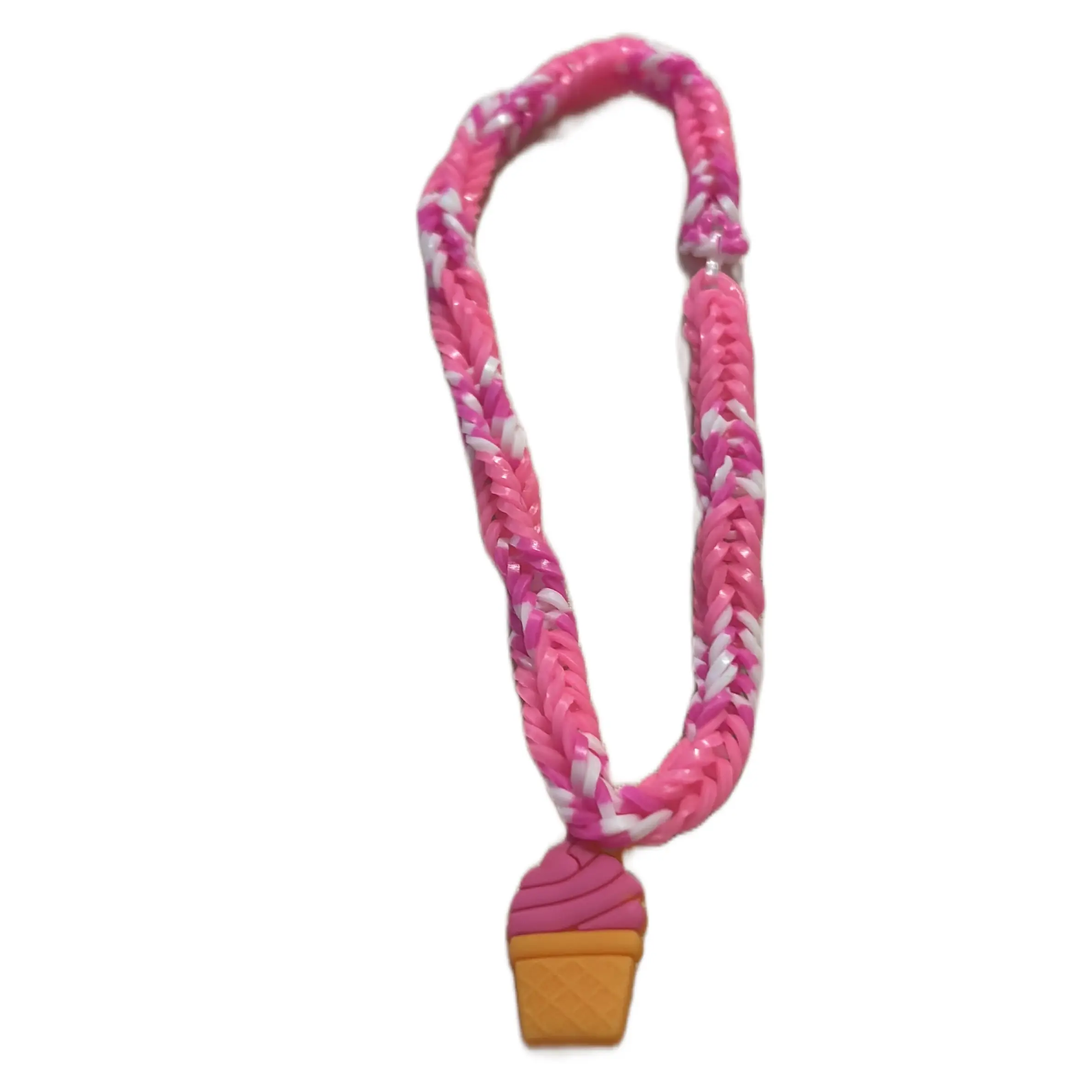 Dark pink ice cream loomband bracelet