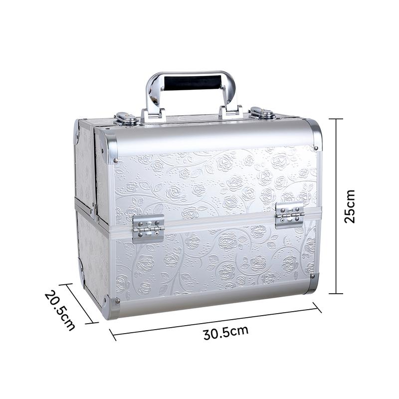 Livingandhome Rose Pattern Beauty Salon Makeup Case 6