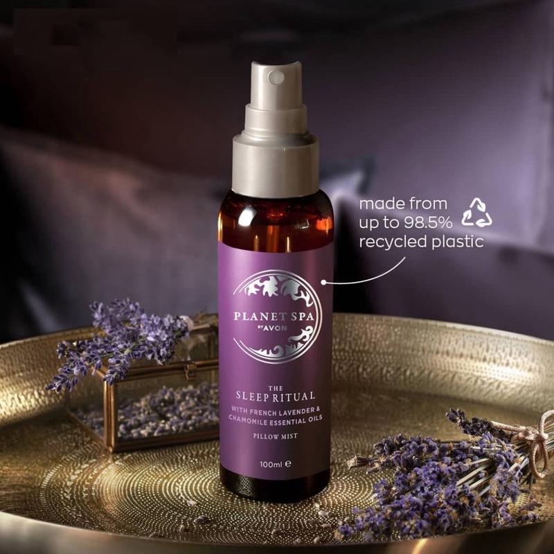 Planet Spa Sleep Ritual Pillow Mist Aromatherapy; the top-rated sleep spray hero, infused with French lavender and chamomile essential oils to help you get the beauty sleep you deserve. Assists sleep, ensures relaxation. oil 7