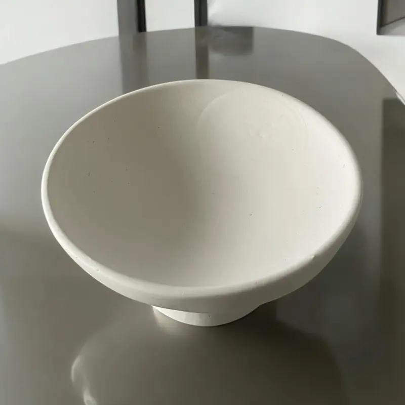Handmade Contemporary Storage Candle Popery Holder Bowl Decor Jesmonite Round Ornament 2