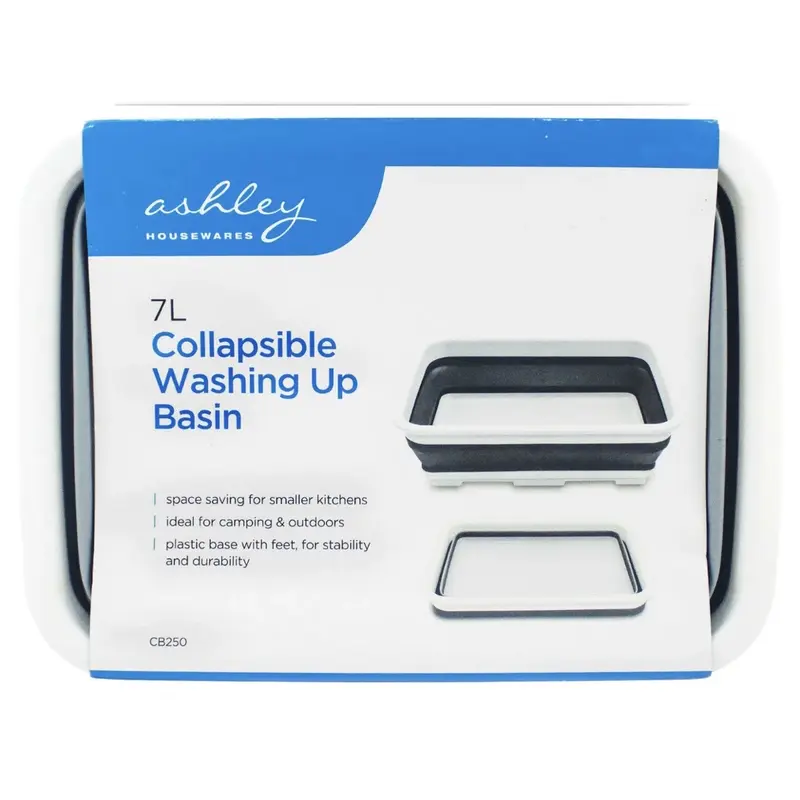 7L ASHLEY COLLAPSIBLE WASHING UP BASIN SPACE SAVER IDEAL FOR CAMPING & OUTDOOR Kitchen Utensils 5