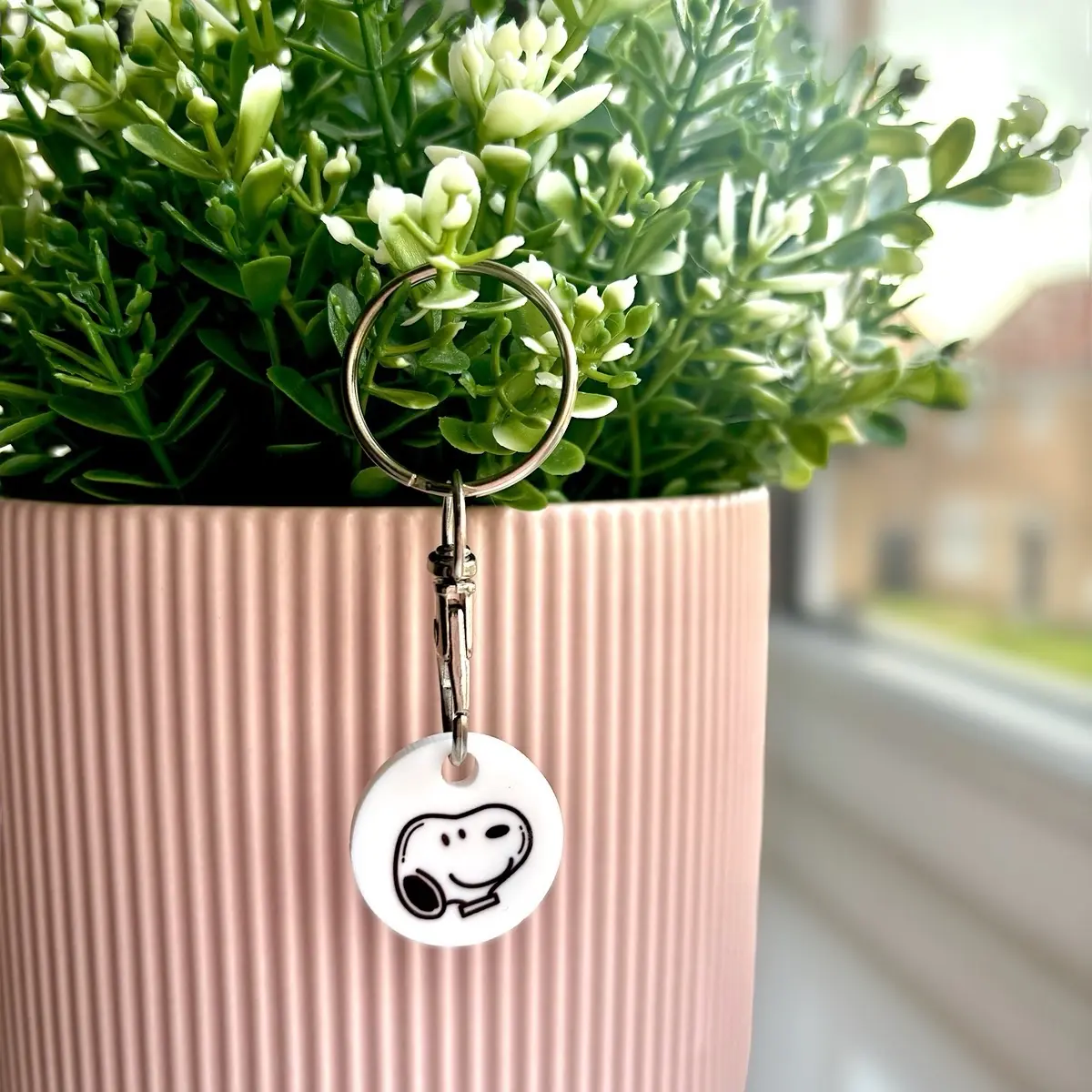 Snoopy Trolley Token | Keyring | Shopping | Key Accessories | Custom | Peanuts