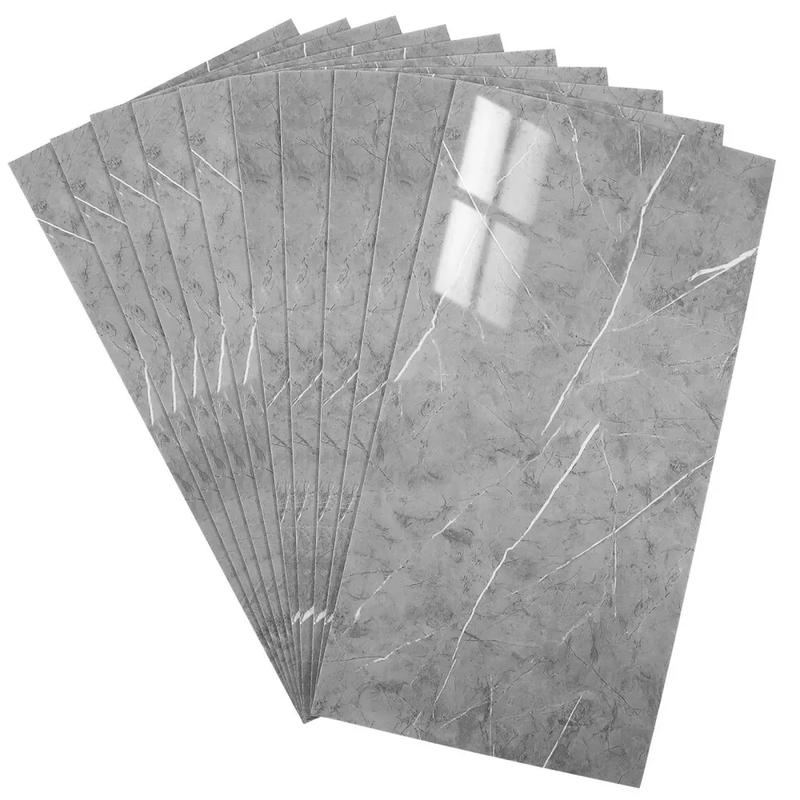10 Sheets Peel & Stick 3D Tile Stickers Kitchen Bathroom Wall Stickers 60*30CM Decor Decorative Vinyl Decoration 7