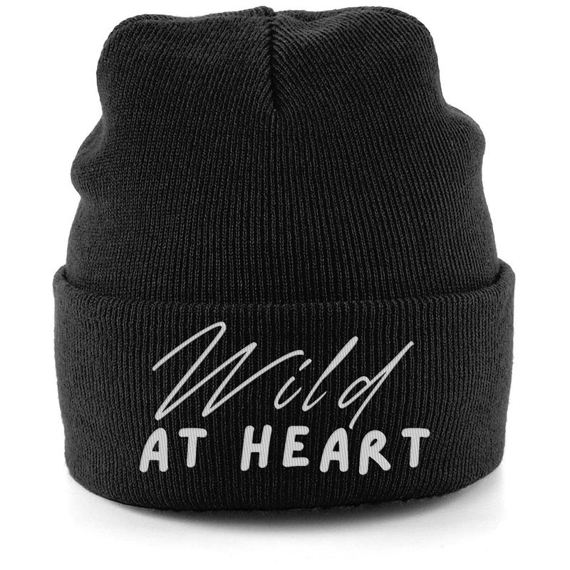 Kids Embroidered Cuffed Beanie Wild At Heart 1