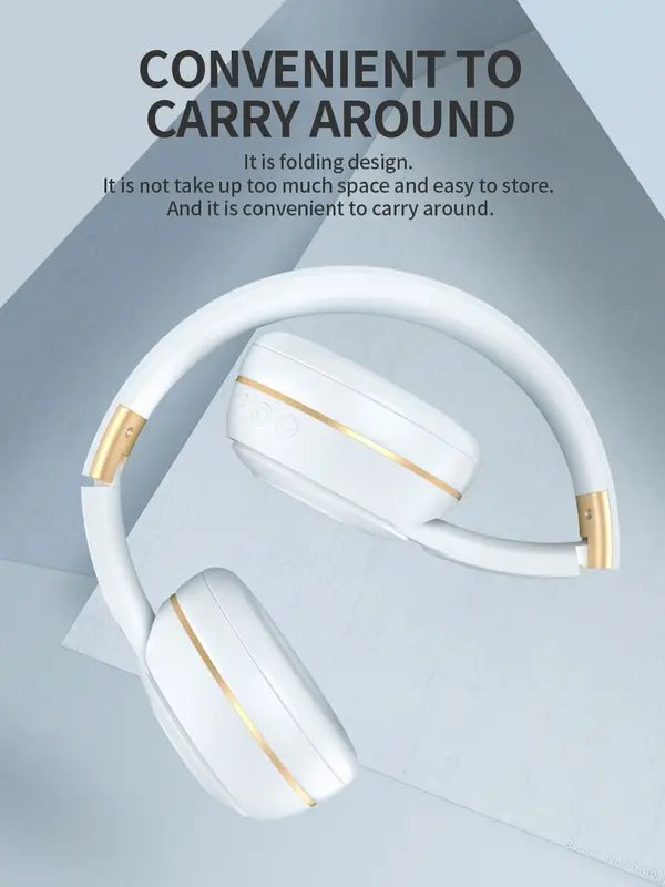 Bluetooth Headphones Over Ear, 35 Hours Playtime Wireless Headphones with Microphone, Foldable Lightweight Headset with Deep Bass,HiFi Stereo Sound for Travel Work PC Cellphone (Black/White) Electronic 2