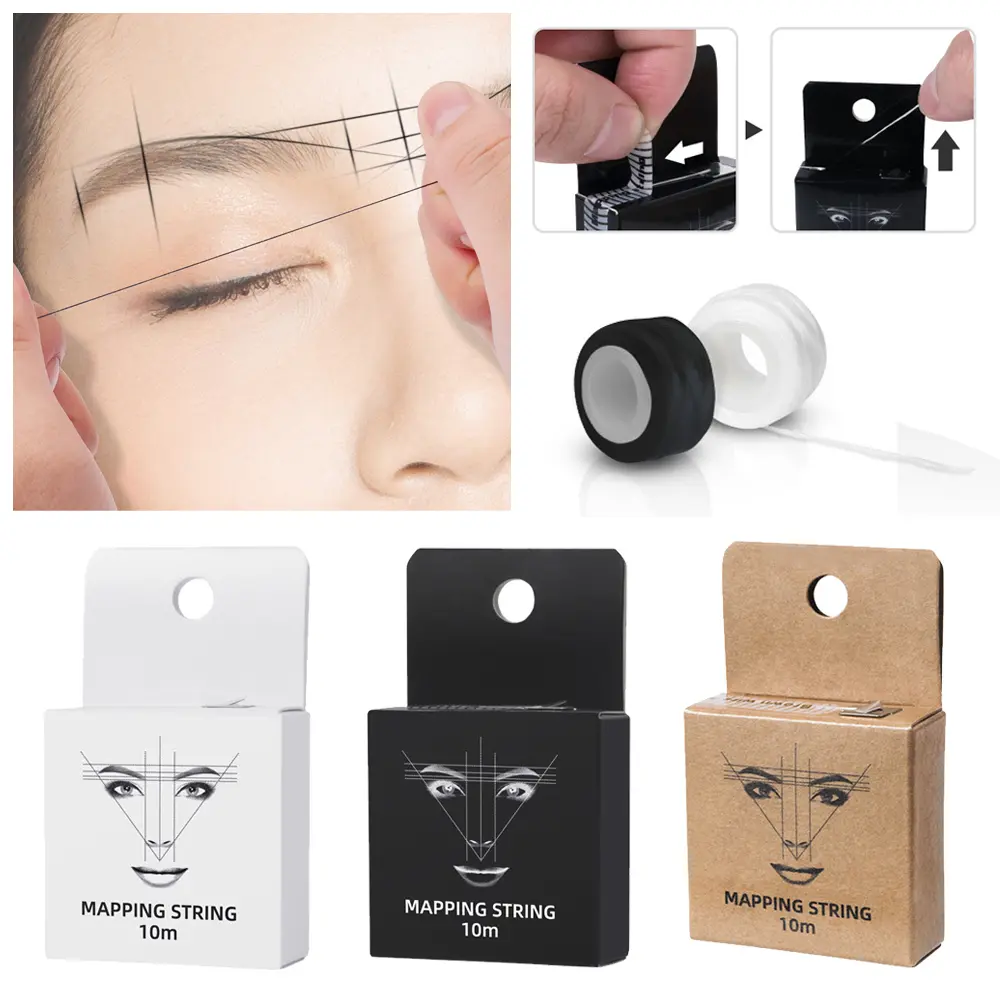 Microblading Pre Inked Eyebrow Mapping String Thread Tattoo Brow Marker 10m