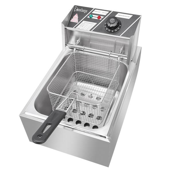 EH81 2500W 220-240V 6.3QT/6L Stainless Steel Single Cylinder Electric Fryer UK Plug 6