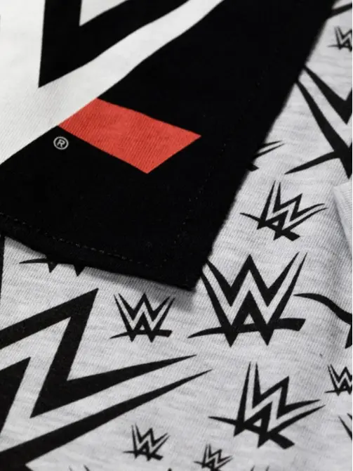 WWE Boys Grey and Black Wrestling Long Pyjama Set 3