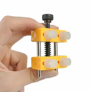 Yellow Holder Adjustable Watchmaker Repair Tool Watch Back Case Cover Opener UK 4