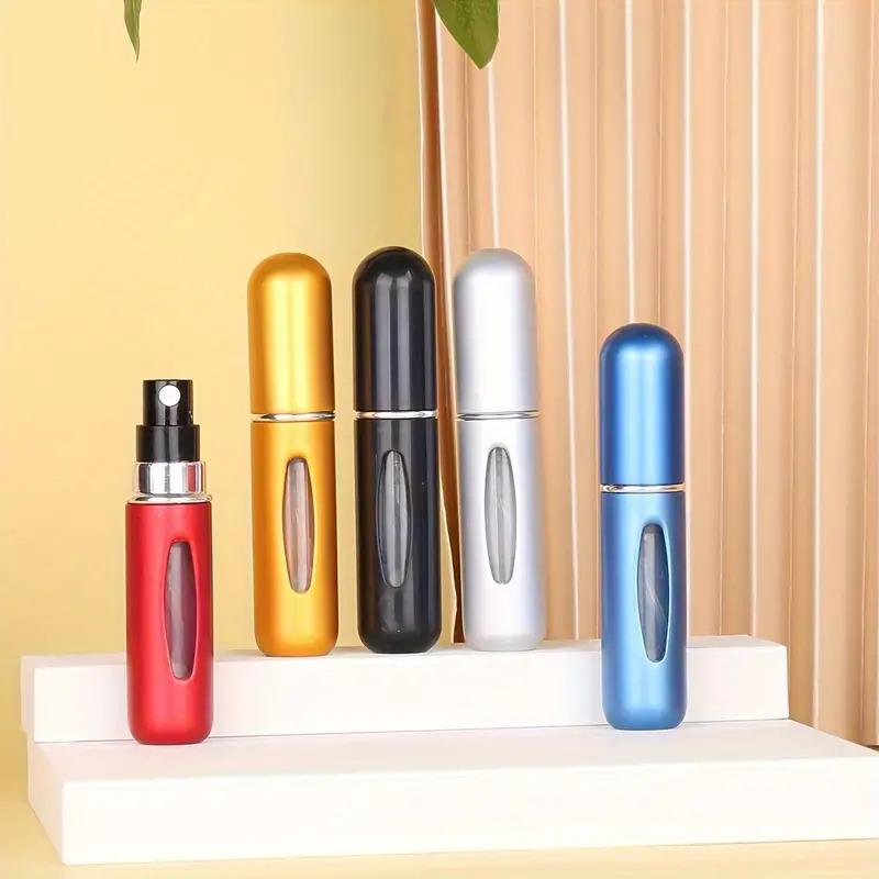 5pcs Mini Refillable Perfume Atomizer | 5ml Portable Travel Spray Bottles | Visual Window, Pocket-Sized for Purse & Luggage Organiser Fragrance Set 1