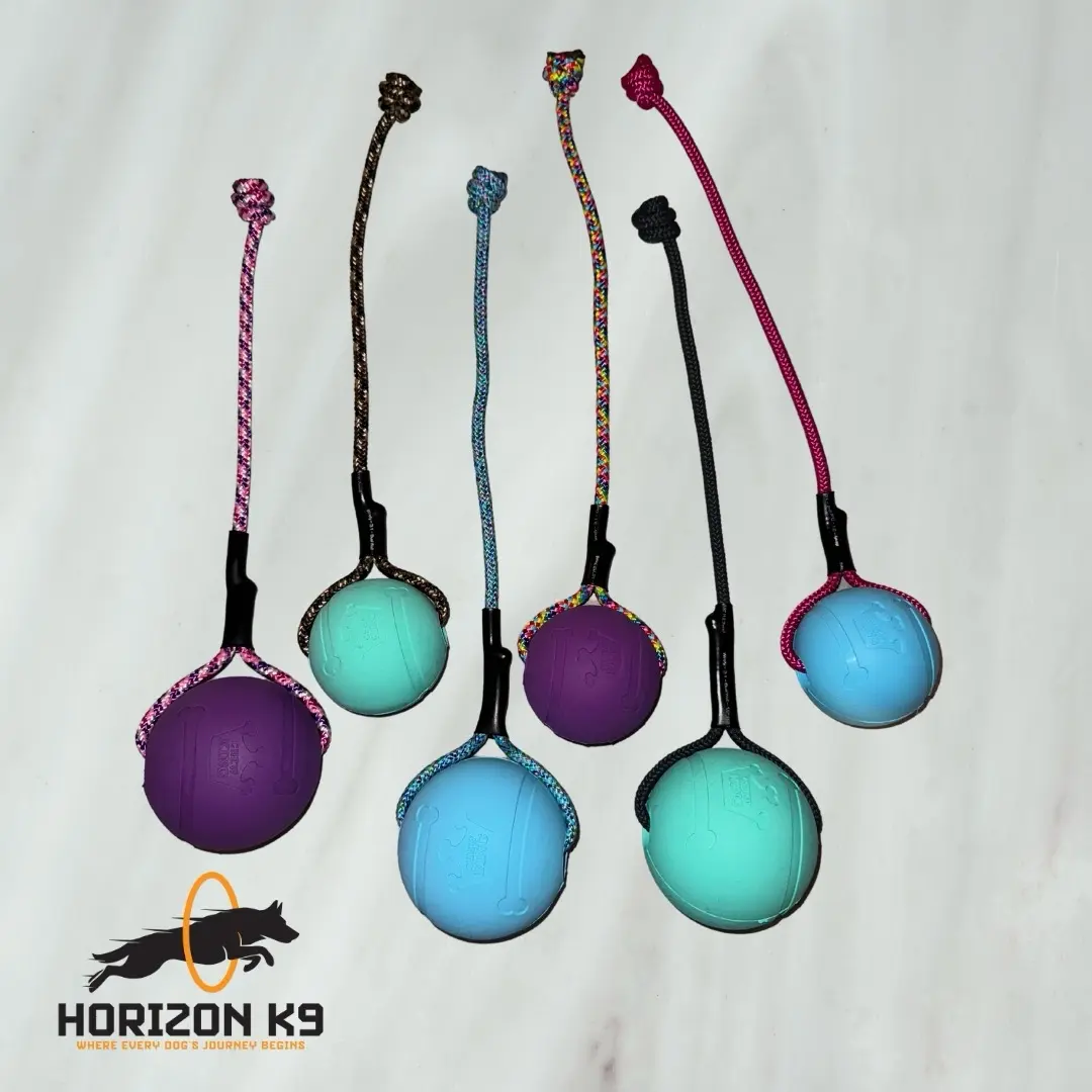 Ball on Rope, Tug Toy, Handler Engagement Toy, Toy Reward, Ball Tug, Working Dog Reward, Sports Dog Reward, Ball on String, Reward Toy