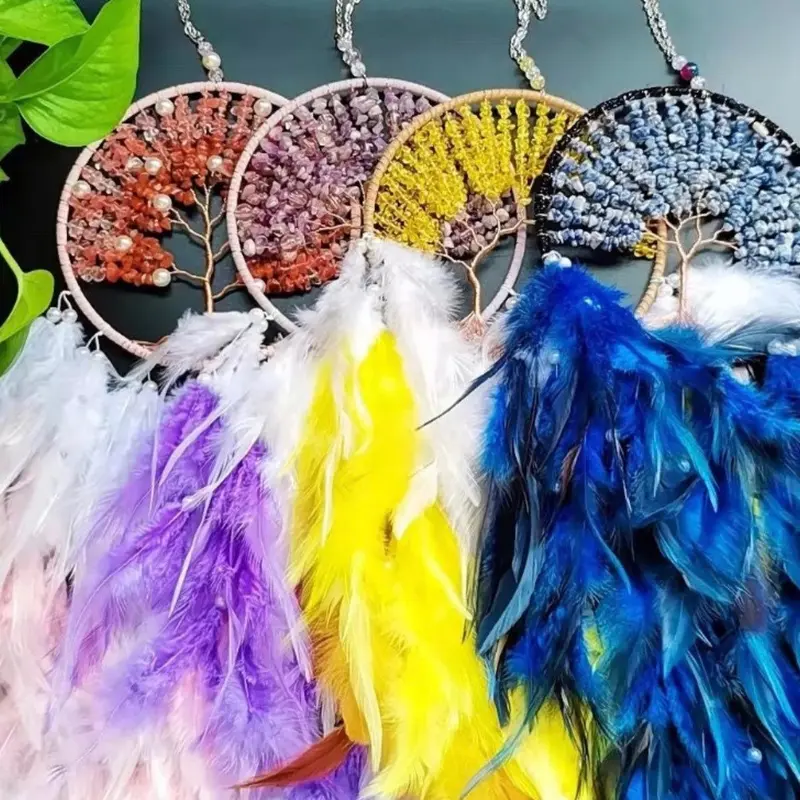 Gorgeous Strawberry Quartz Dreamcatcher - Love, Happiness, Joy, Optimism - Crystal Dreamcatcher 5