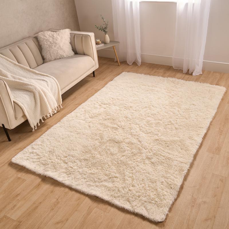 Sienna Fluffy Rug Anti-Slip/Skid Shaggy Large Bedroom Non-Shed Floor Carpet Mat 7