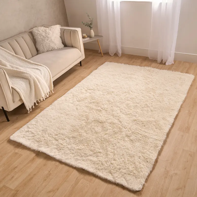 Sienna Fluffy Rug Anti-Slip/Skid Shaggy Large Bedroom Non-Shed Floor Carpet Mat 7