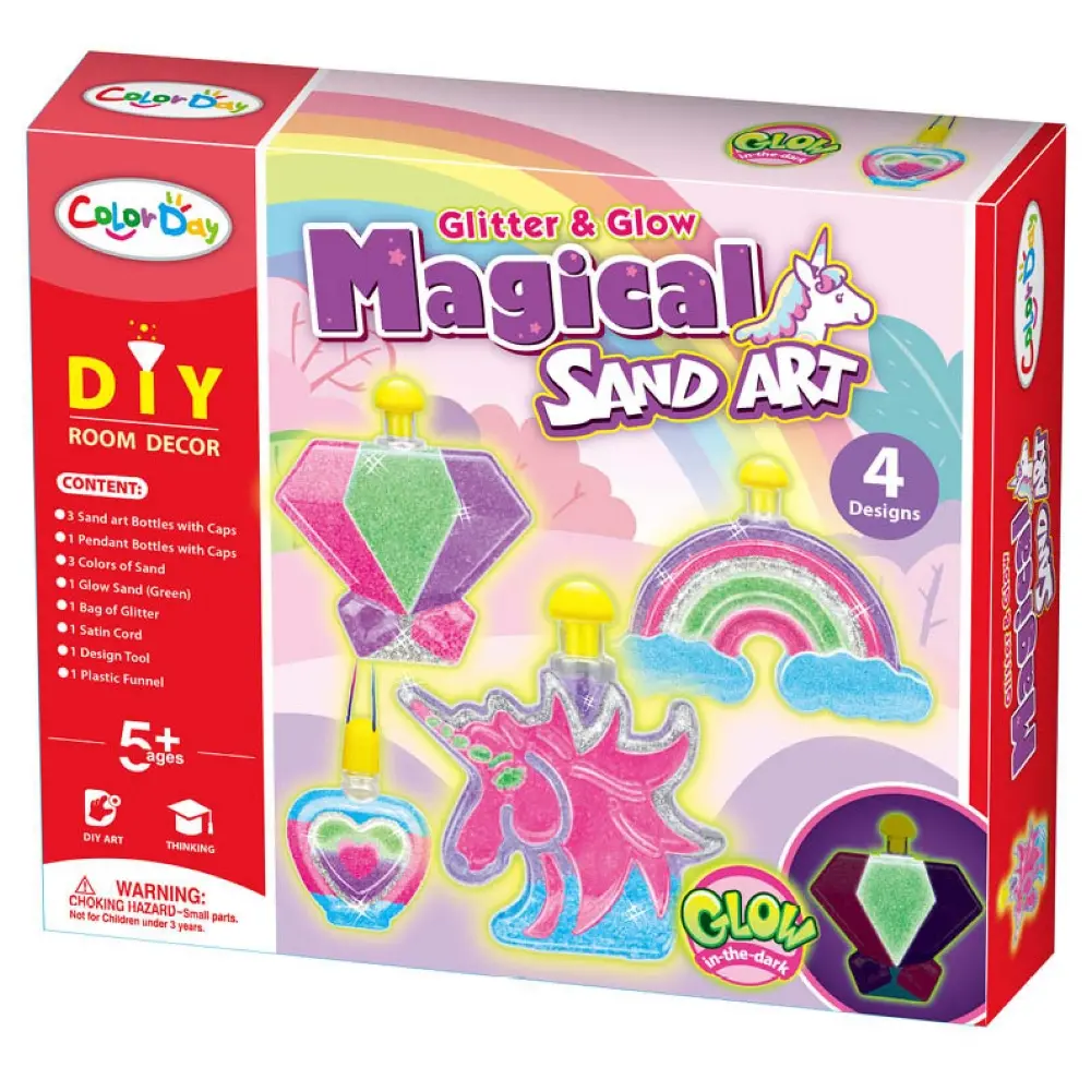 Magical SandArt 4 Bottle Set 27 x 23 x 5.5cm Hours Of Fun - Great Gift