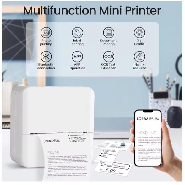 Thermal label Printer - Compact and Portable for Office and Home Use 1
