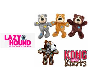 Kong Wild Knots Bears Durable Dog Toys / Cuddly Outside, Durable Strong Inside Knotted Rope Skeleton /Available in different Colours and different Sizes