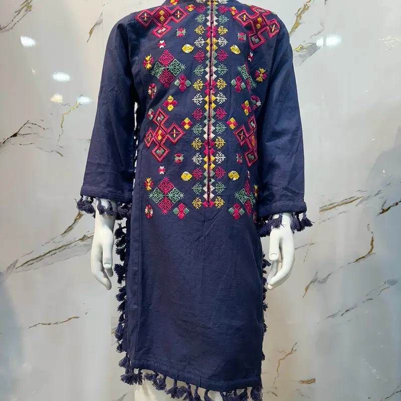 Menaal's Women's Cambric Embroidered Kurta Top - Stylish Women's Shirt for Any Occasion - Shirts, Womenswear 2