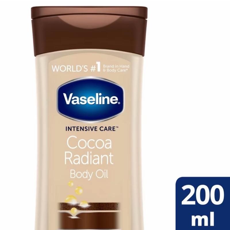 Vaseline Intensive Care Cocoa Radiant Body Oil for smooth skin -Vitalising Body Oil For Healthy, Glowing Skin -Suitable for All Skin Types -Body Care Comfort Skin Repair Moisturizing Lightweight Silky Hydrating Moisturizer 1