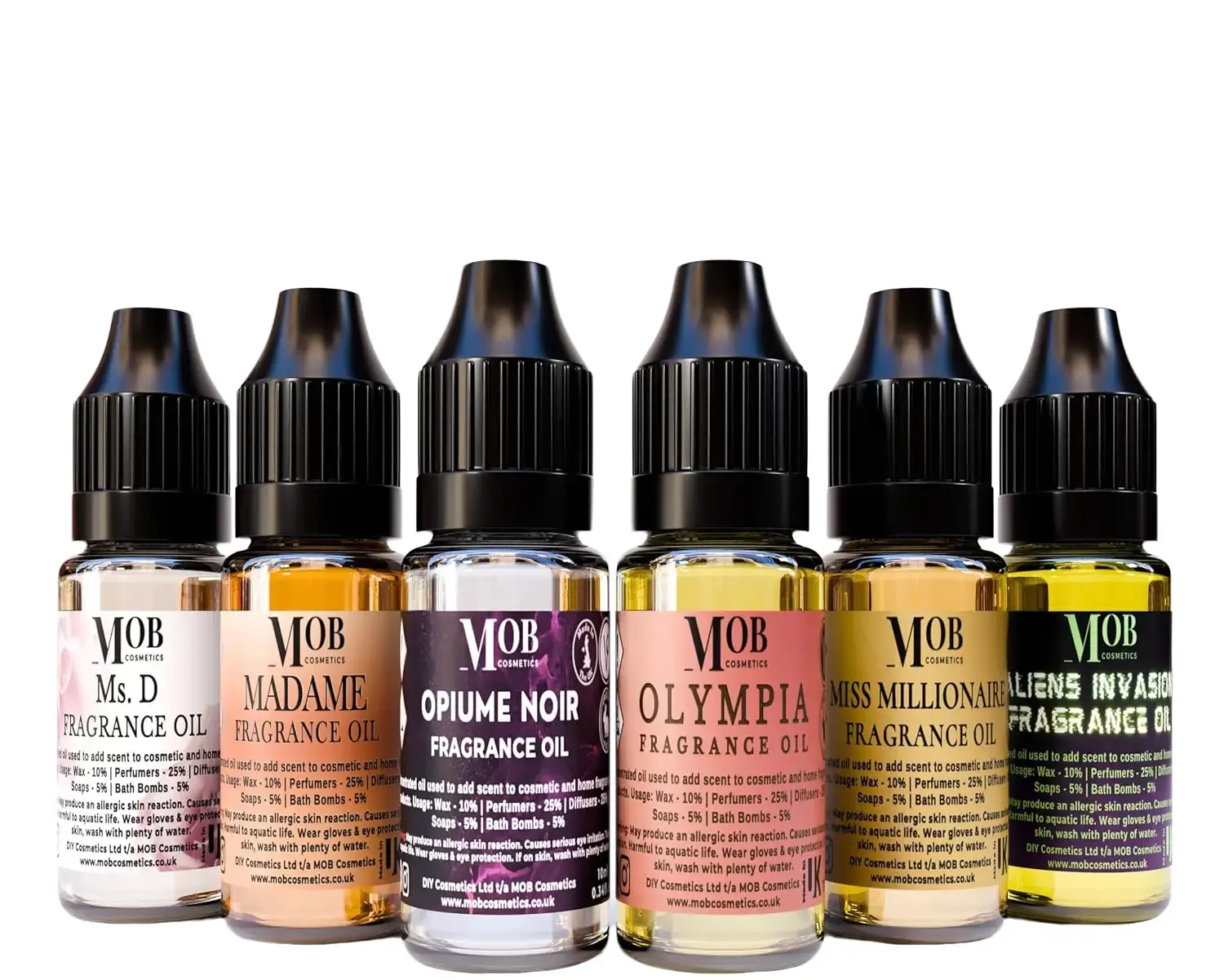 6 x 10mL Set of Women's Luxury and Designer Fragrance Oils - Highly Concentrated! Suitable for Soaps, Bath Bombs, Candles, Diffusers, Wax Melts and Sprays! Manufactured in The UK  Perfume Aroma Freshener Fruits wax melt laundry fragrance Scent Floral Pear