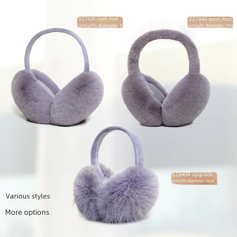 Earmuffs Winter Women's Cute Plush Winter Warm Earmuff Anti-Freezing Ear Cap Earmuffs Protection Foldable 3