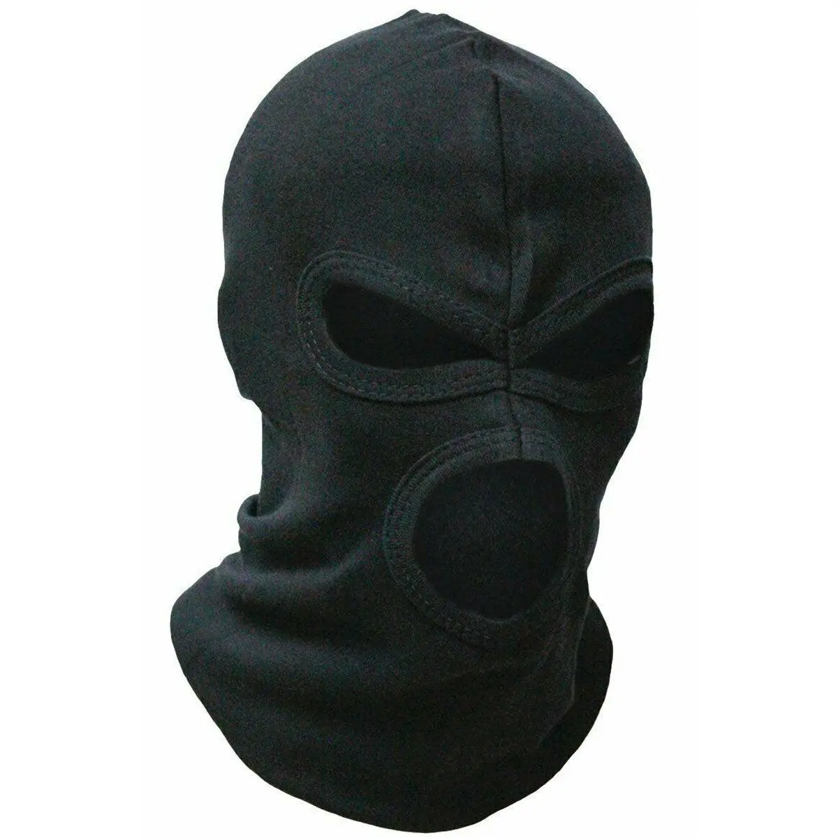 One Hole Black Acrylic Balaclava Ski Mask for Cold Weather and Motorcycle Riding with Open Mouth