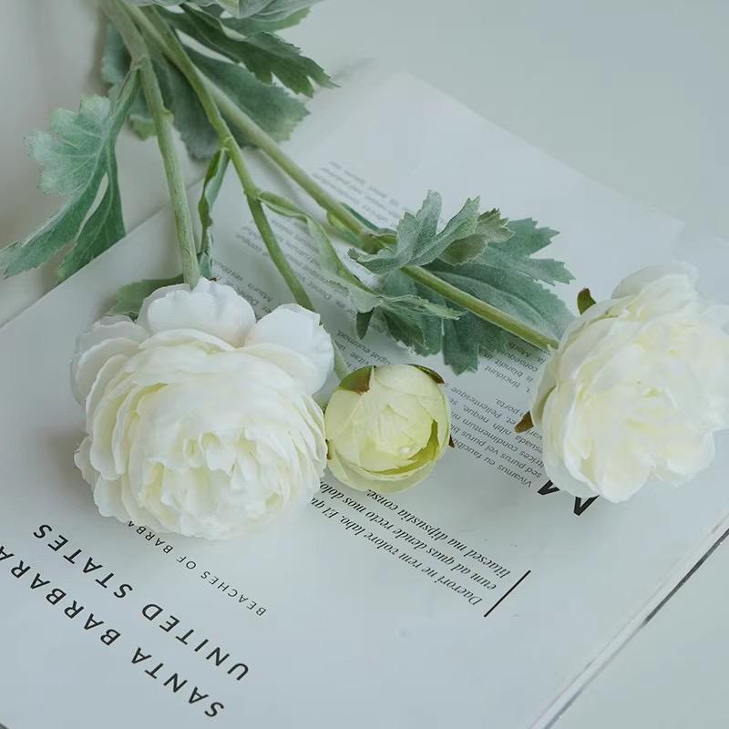 1 PCS 3 Heads Peony Artificial Flower Faux Peony for Home Decoration Event Decoration Wedding Decoration Resturant Decoration 4
