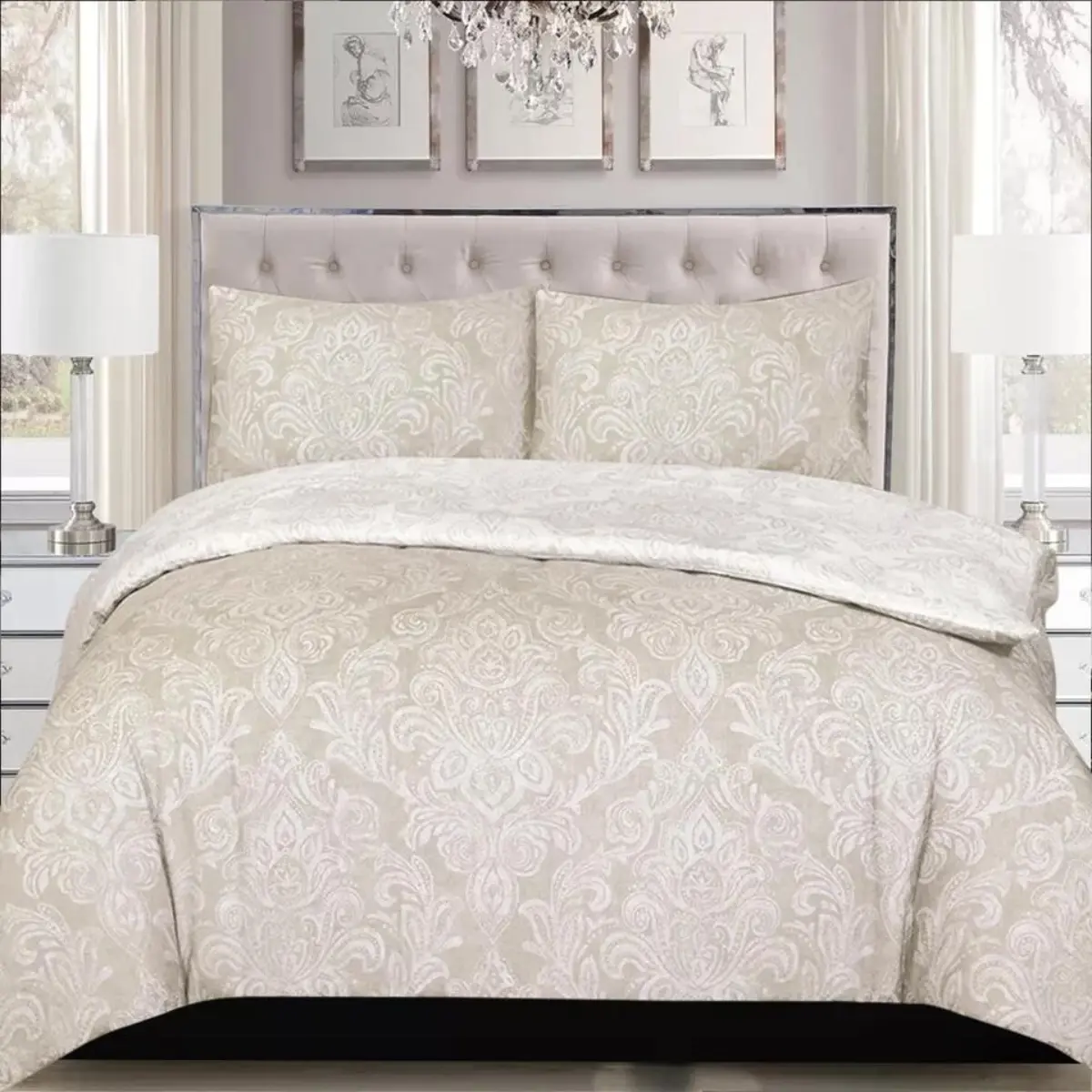 Rich Cotton 4PCS Bedding Set Single Double King Size Duvet Quilt Cover Multicolored soft duvet set grey white black breathable duvet covers durable printed duvet sets machine wash bed cover set anti-drop super king fade resistant pumpkin bedding set