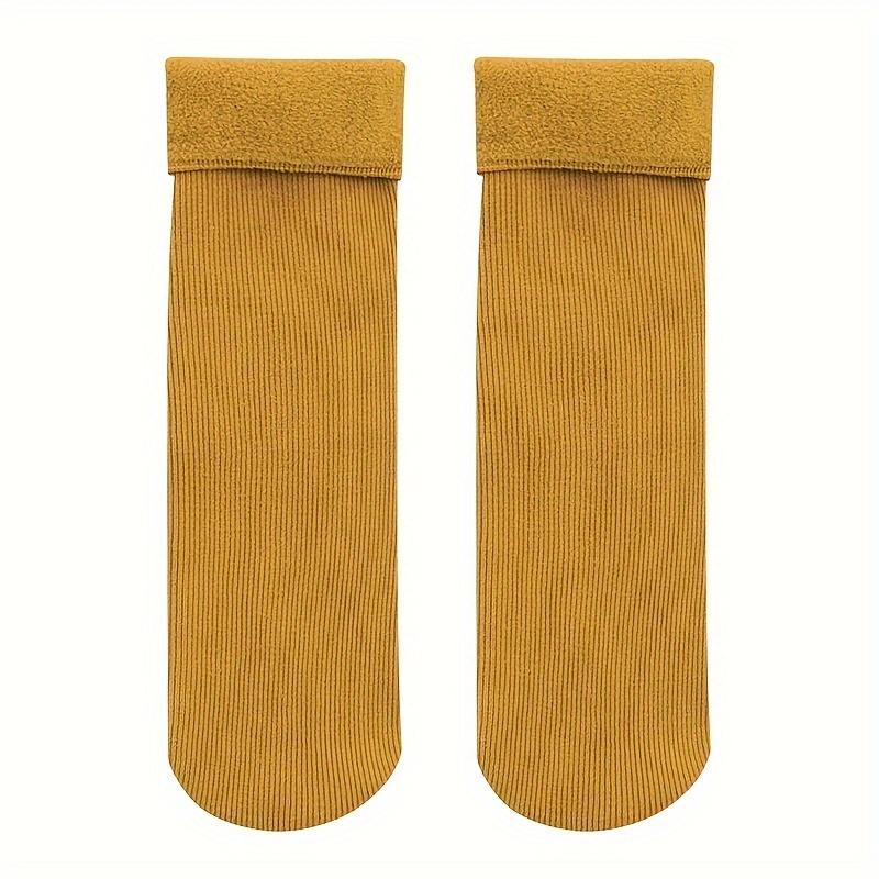 Product Introduction of 4 Pairs Soft Thermal Snow Socks, Casual & Warm Cozy Fleece Lined Winter Floor Socks, Women's Stockings & Hosiery Womenswear Underwear Basic Minimalist 2