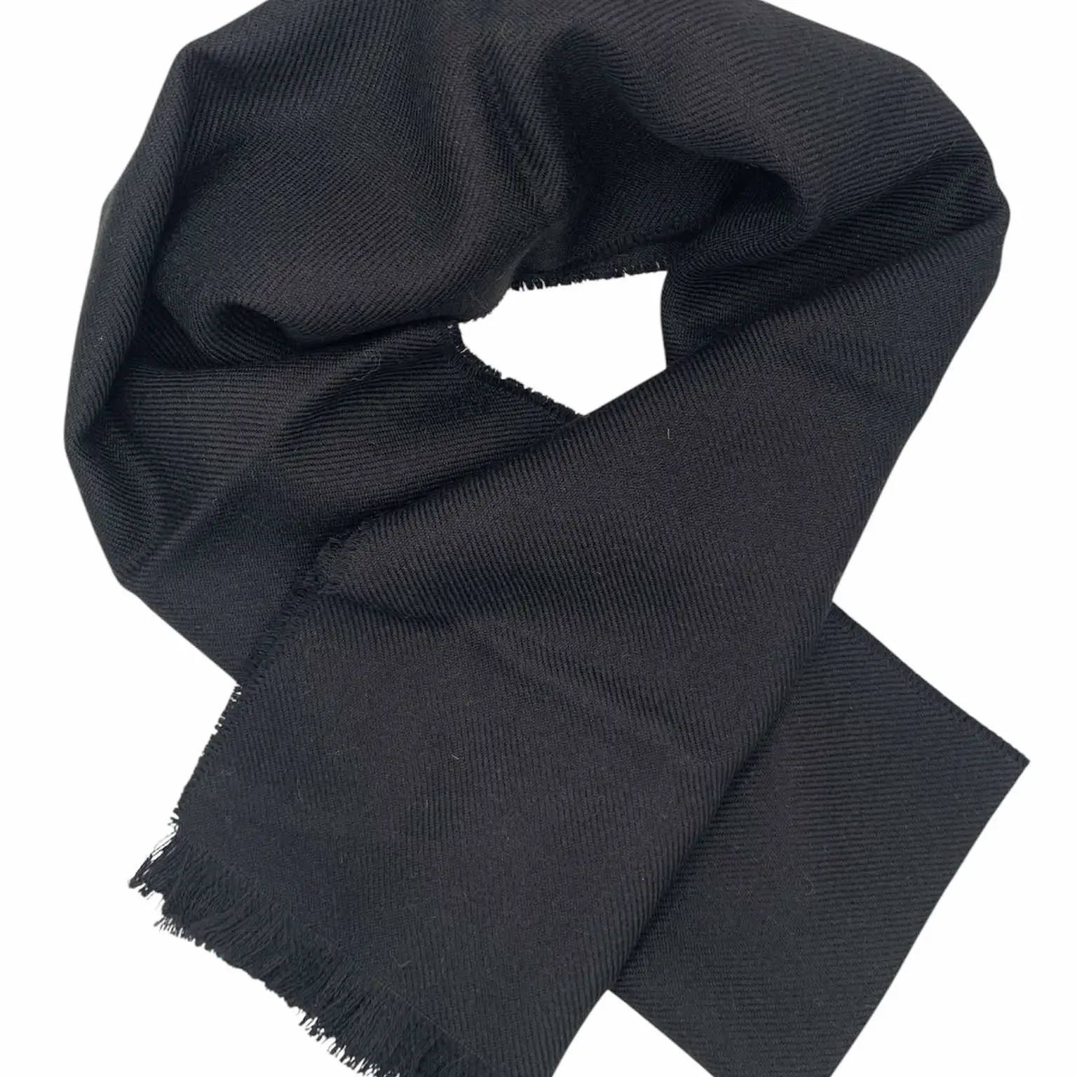 Diva Peru 100% Peruvian Baby Alpaca Scarf - Black, Soft and Warm Texture