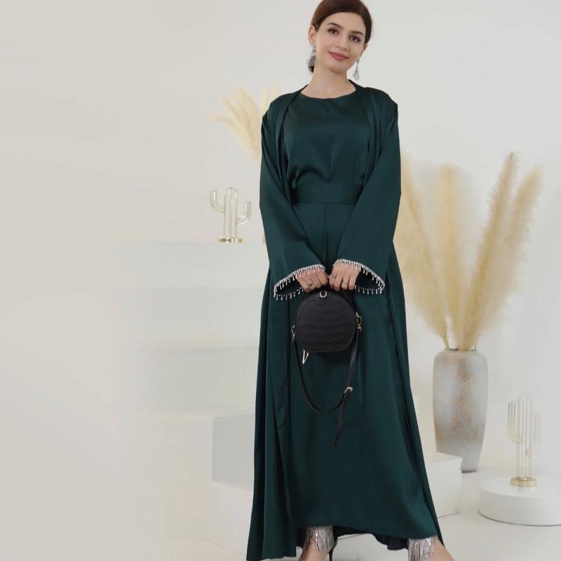 Embellished Two Piece Abaya set 6