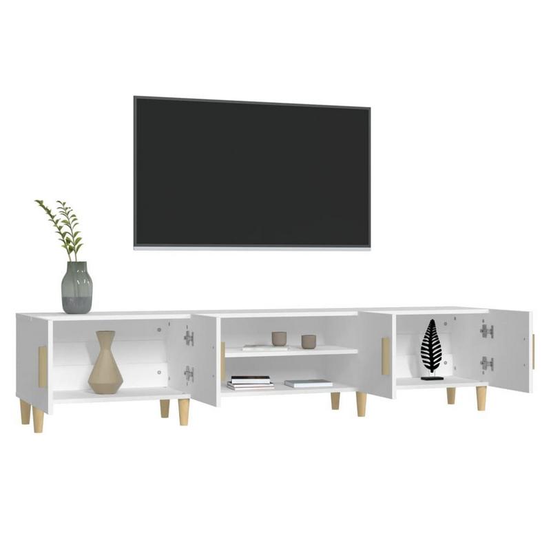 vidaXL TV Cabinet White 180x31.5x40 cm Engineered Wood 4