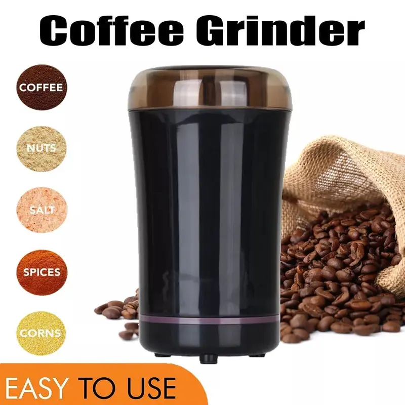 Electric Coffee Grinder Grinding Milling Bean Nut Spice Matte Blade Blender UK 8