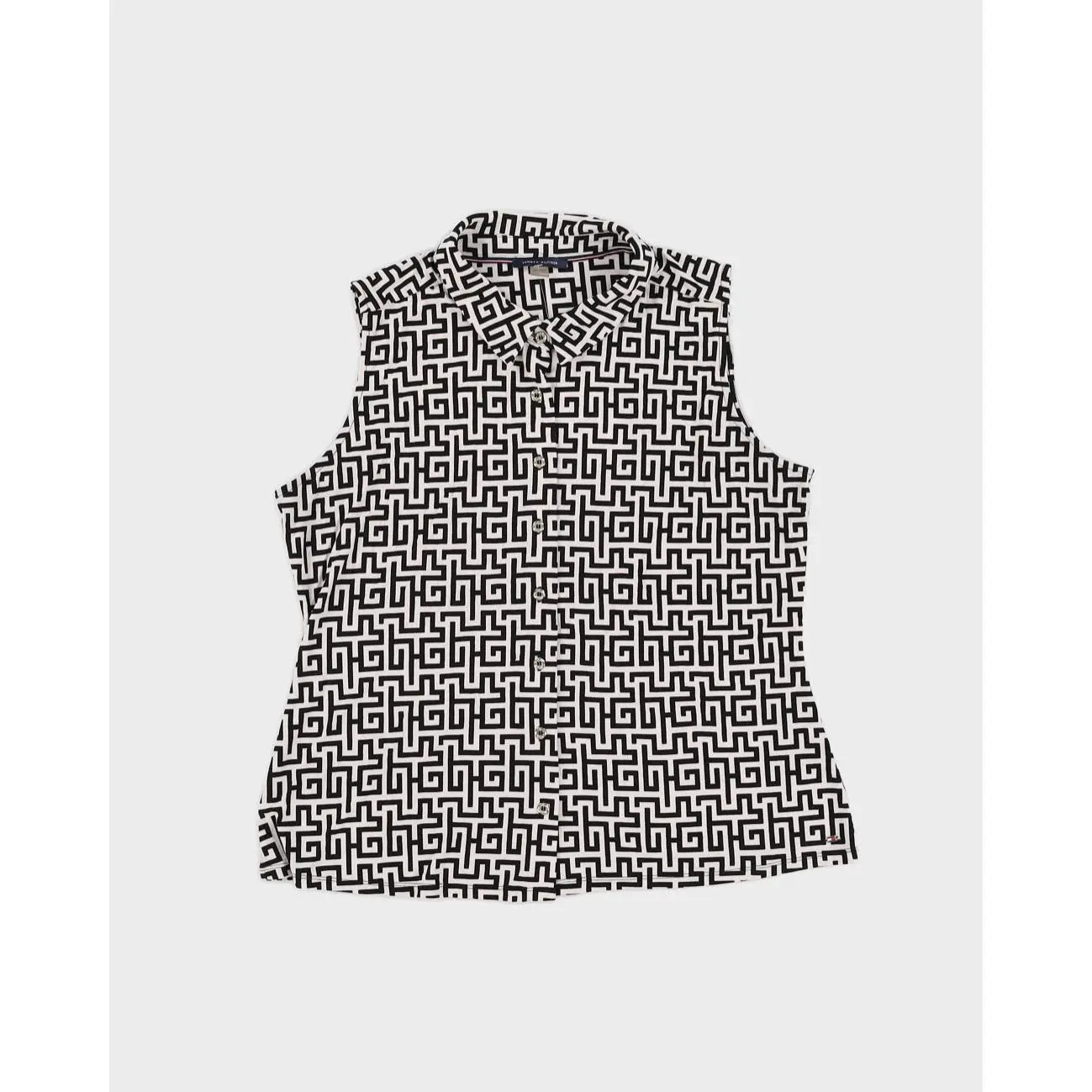 Preowned Tommy Hilfiger Patterned Sleeveless Top - L