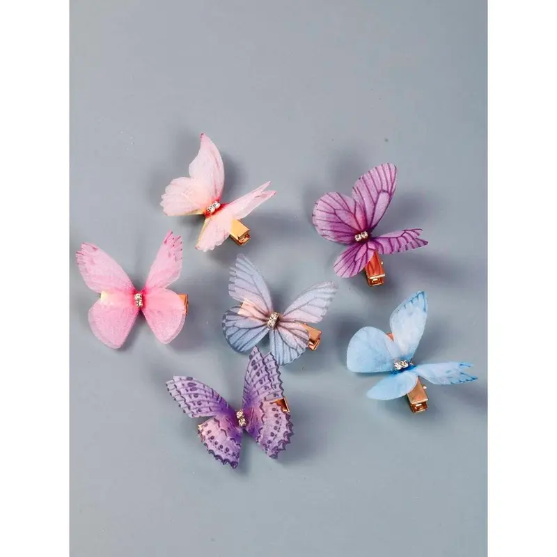 6pcs Butterfly Decor Hair Clip 1