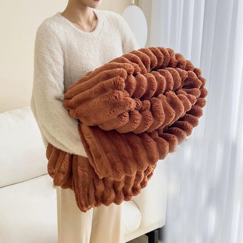 Jumbo Chunky Cord Winter Heavy Grey Faux/Fur/Throw Blanket - Hotel Quality Luxury Fluffy & Comfortable Blankets for Sofa, Bedroom Couch, Travel & Bedroom - Soft Thermal Warm Cozy Blanket, Soft, Ribbed, blue soft throw blankets, Double - King. 0
