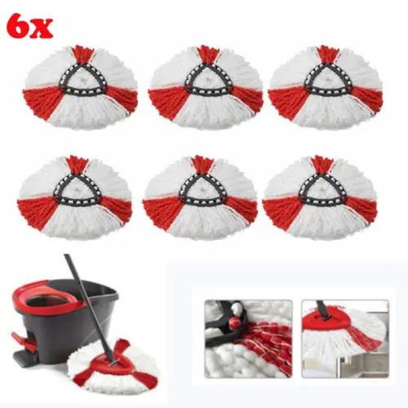 6pcs Refill Microfibre Mop Head for O-Cedar 1 Tank System EasyWiring and Vileda Mop Replacement Microfiber Absorbent 5