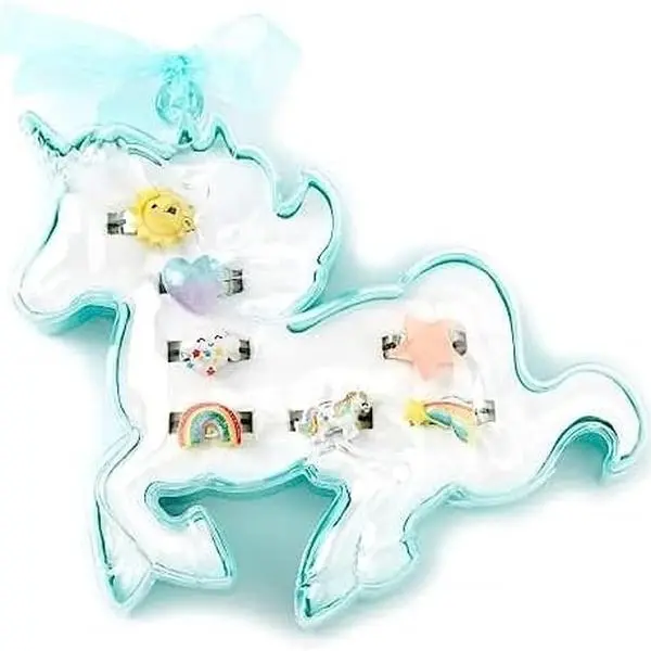 Claire’s Unicorn Heart Ring Jewellery Set & Case Children’s Princess Make believe Costume Jewellery Gift Accessories