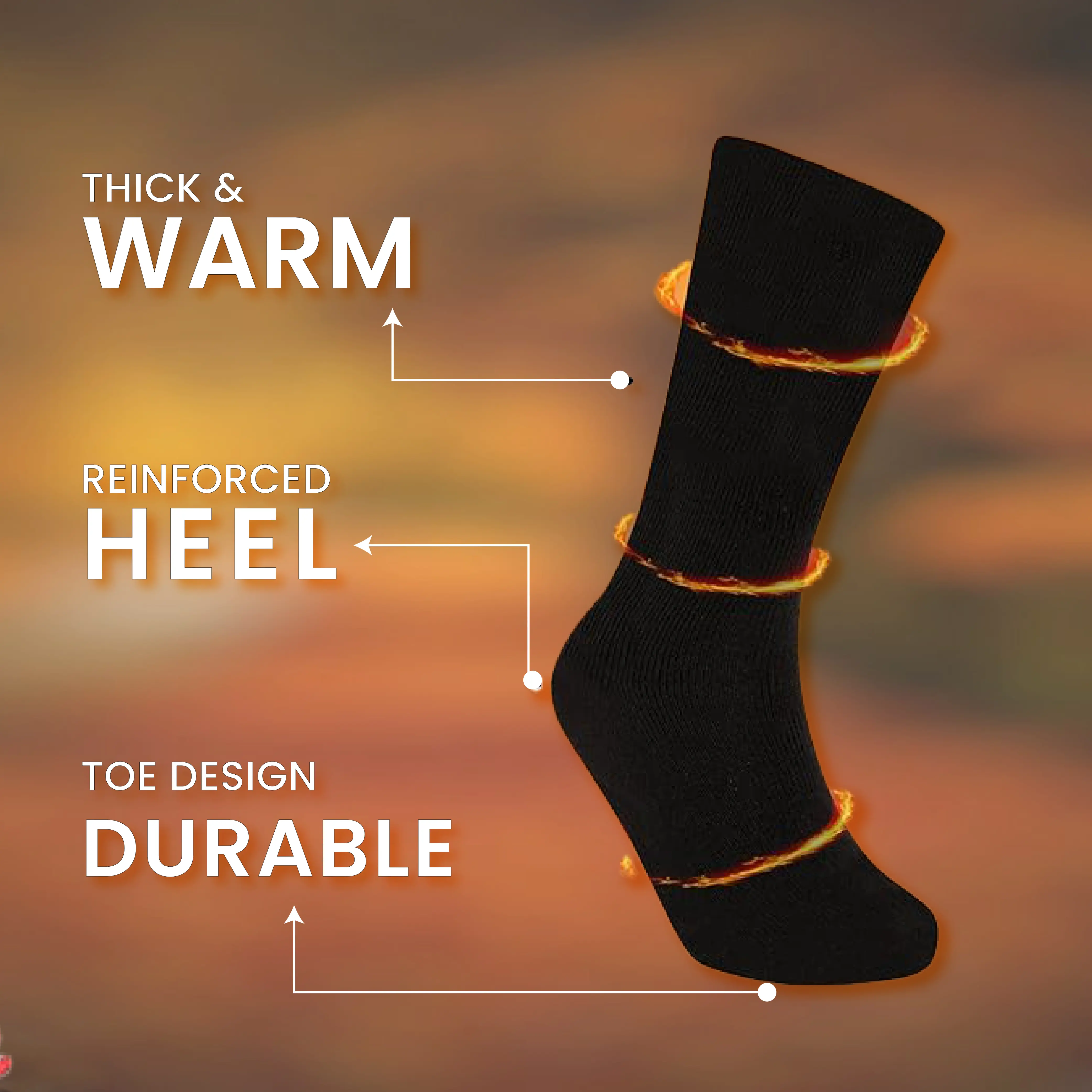 Thermal Socks for Men & Women – Ultra-Warm, Moisture-Wicking Winter Socks for Hiking, Skiing, and Cold Weather – 3-Pack