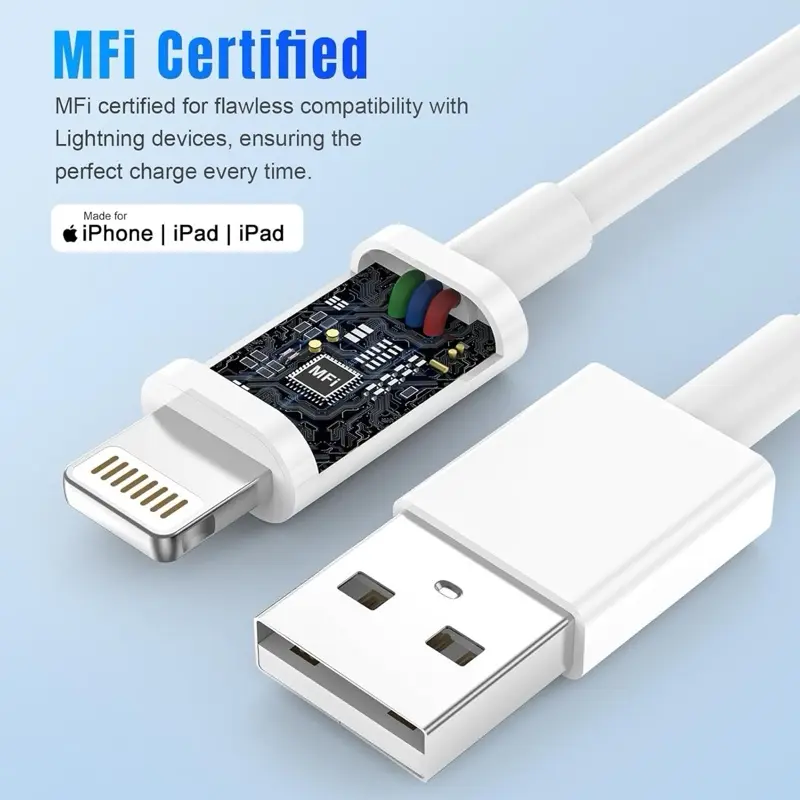 Parwan 4Pack iPhone Charger Cable [Apple MFi Certified] USB a to lightning cable 1/1/2/2M - Cellphone, Smartphone 1